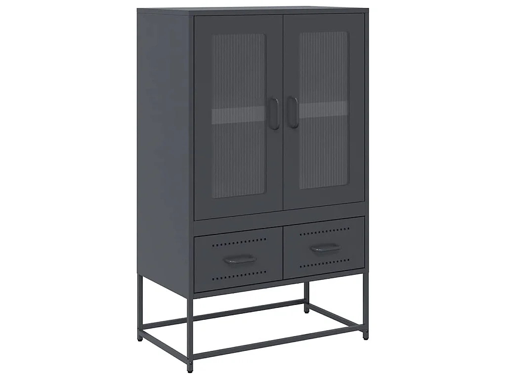 Hoge kast 68x39x111,5 cm staal antracietkleurig