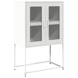 Hoge kast 68x39x107 cm staal wit