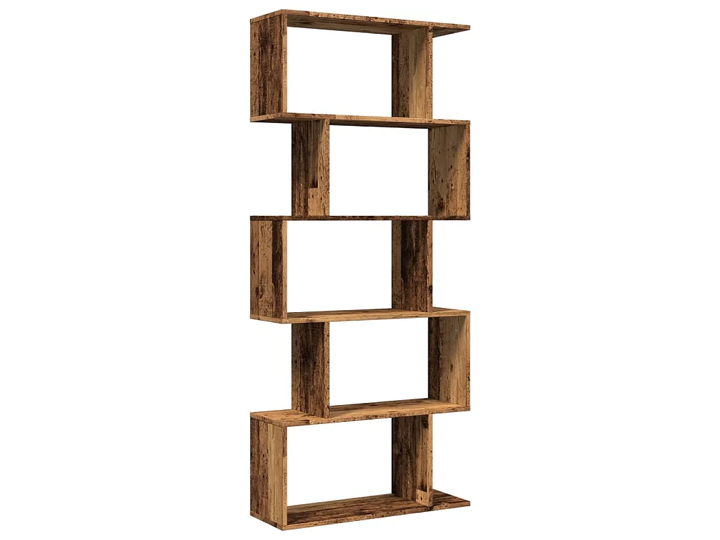 Kamerscherm / boekenkast 5-laags 70x24x161 cm hout oud hout
