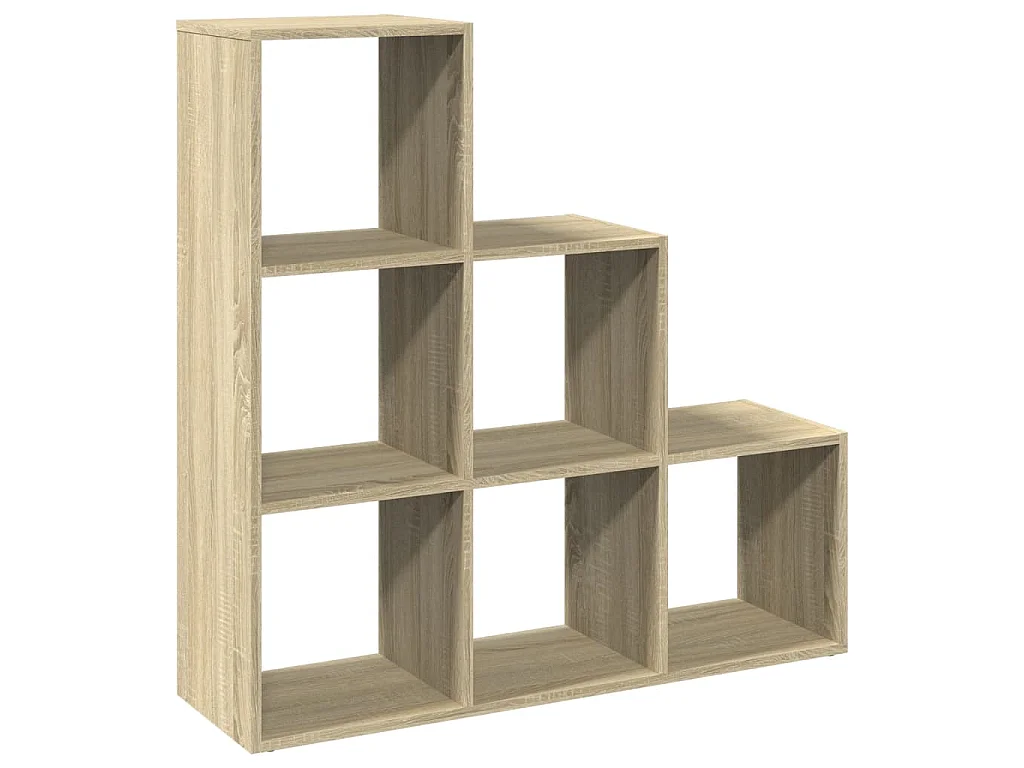 Kamerscherm / boekenkast 3-laags 99x29x99 cm hout sonoma eiken