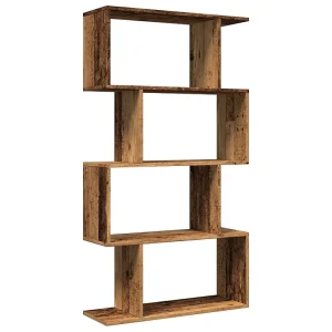 Kamerscherm / boekenkast 4-laags 70x24x129 cm hout oud hout Kamerscherm / boekenkast 4-laags 70x24x129 cm hout oud hout