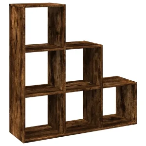 Kamerscherm / boekenkast 3-laags 99x29x99 cm hout gerookt eiken Kamerscherm / boekenkast 3-laags 99x29x99 cm hout gerookt eiken