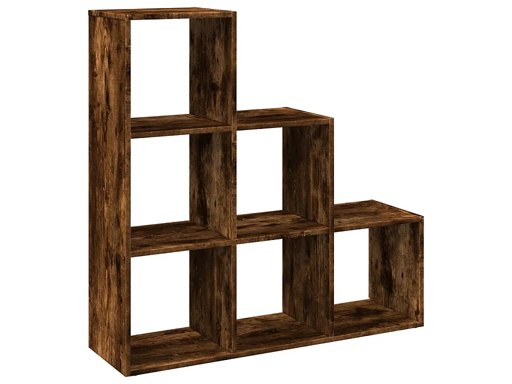 Kamerscherm / boekenkast 3-laags 99x29x99 cm hout gerookt eiken