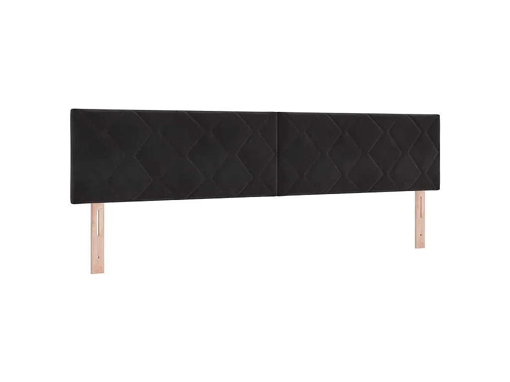 Hoofdbord Zwart 200 cm Fluweel
