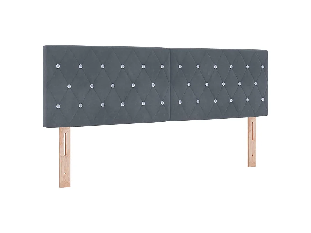 Hoofdbord Donkergrijs 144 cm Fluweel