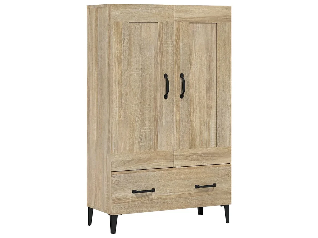 Hoge kast 70x31x115 cm bewerkt hout sonoma eikenkleurig