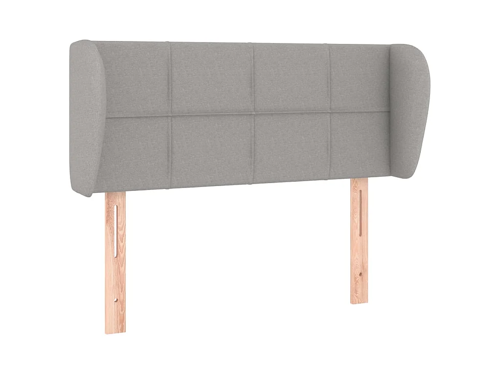 Hoofdbord met randen 103x23x78/88 cm stof lichtgrijs