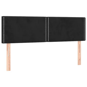 Hoofdborden 144x5x78/88 cm fluweel zwart Hoofdborden 144x5x78/88 cm fluweel zwart