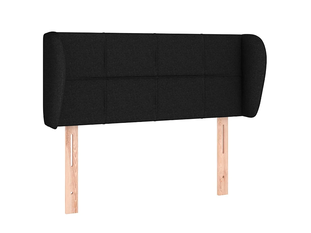 Hoofdbord met randen 103x23x78/88 cm stof zwart