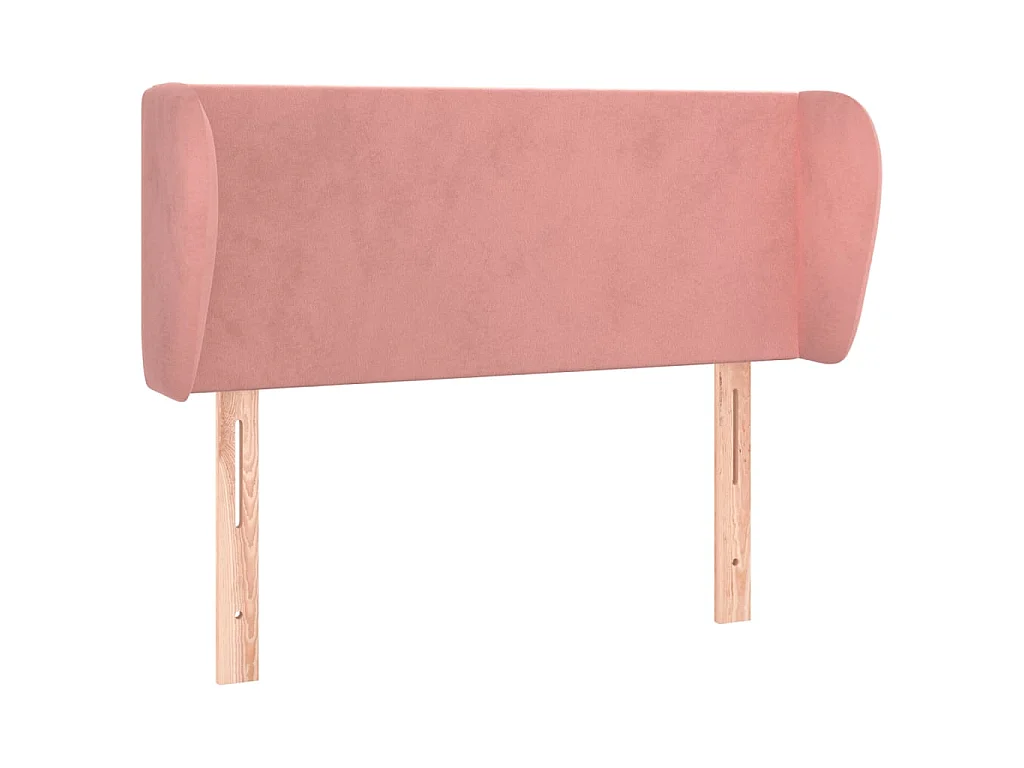 Hoofdbord met randen 93x23x78/88 cm fluweel roze