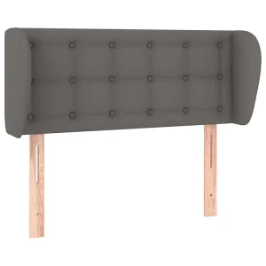 Hoofdbord met randen 93x23x78/88 cm kunstleer grijs Hoofdbord met randen 93x23x78/88 cm kunstleer grijs