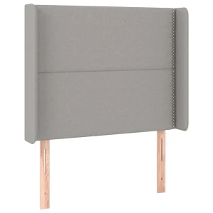 Hoofdbord met randen 93x16x118/128 cm stof lichtgrijs Hoofdbord met randen 93x16x118/128 cm stof lichtgrijs
