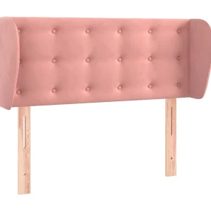 Hoofdbord met randen 83x23x78/88 cm fluweel roze Hoofdbord met randen 83x23x78/88 cm fluweel roze