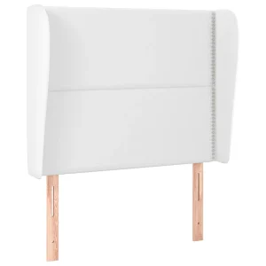 Hoofdbord met randen 103x23x118/128 cm kunstleer wit Hoofdbord met randen 103x23x118/128 cm kunstleer wit