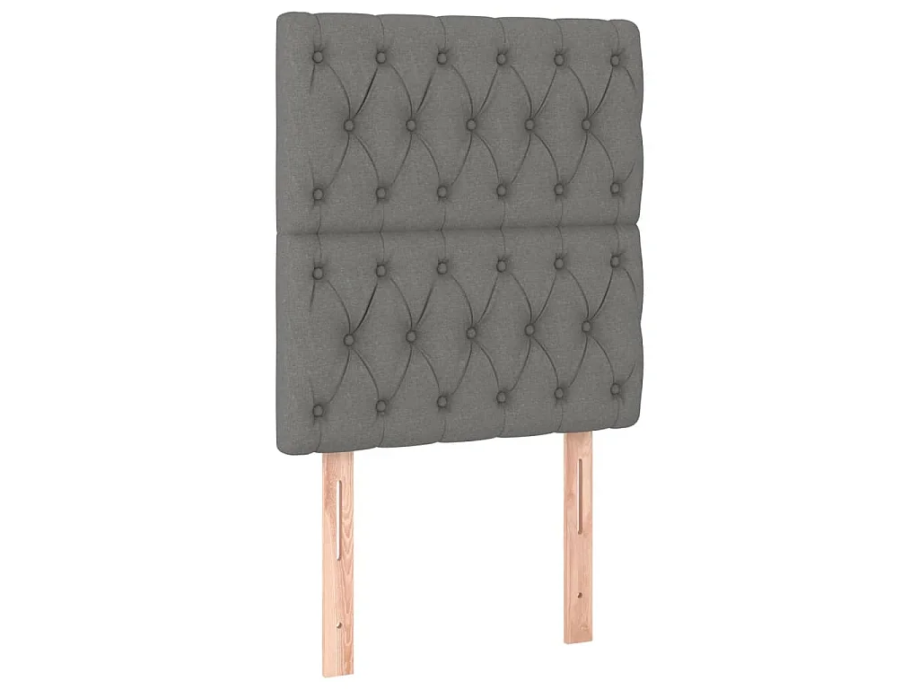 Hoofdbord donkergrijs 80x7x118/128 cm Stof