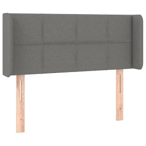 Hoofdbord met randen 83x16x78/88 cm stof donkergrijs Hoofdbord met randen 83x16x78/88 cm stof donkergrijs