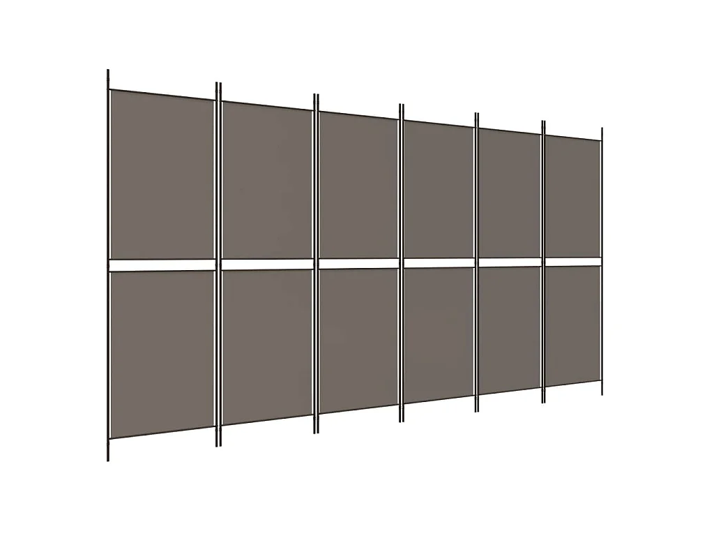 Kamerscherm met 6 panelen 300x180 cm antracietkleurig