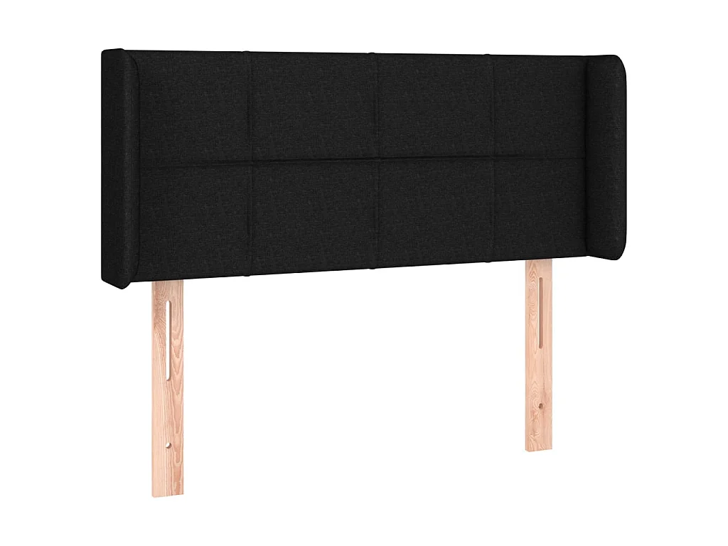 Hoofdbord met randen 103x16x78/88 cm stof zwart