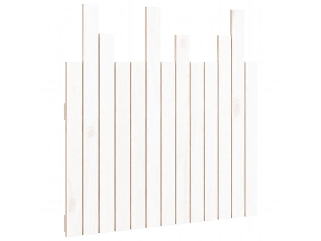 Hoofdbord wandmontage 82,5x3x80 cm massief grenenhout wit