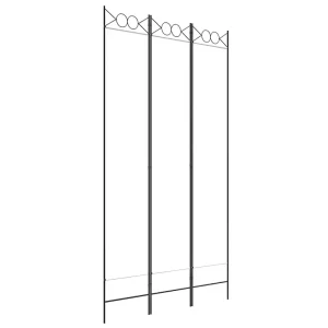 Kamerscherm met 3 panelen 120×220 cm stof wit
