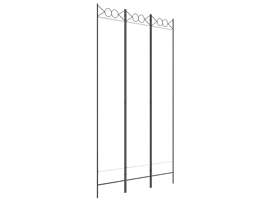 Kamerscherm met 3 panelen 120x220 cm stof wit