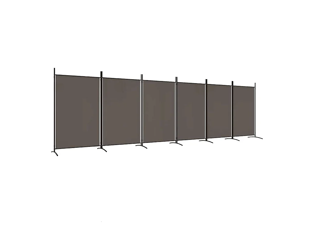Kamerscherm met 6 panelen 520x180 cm stof antracietkleurig