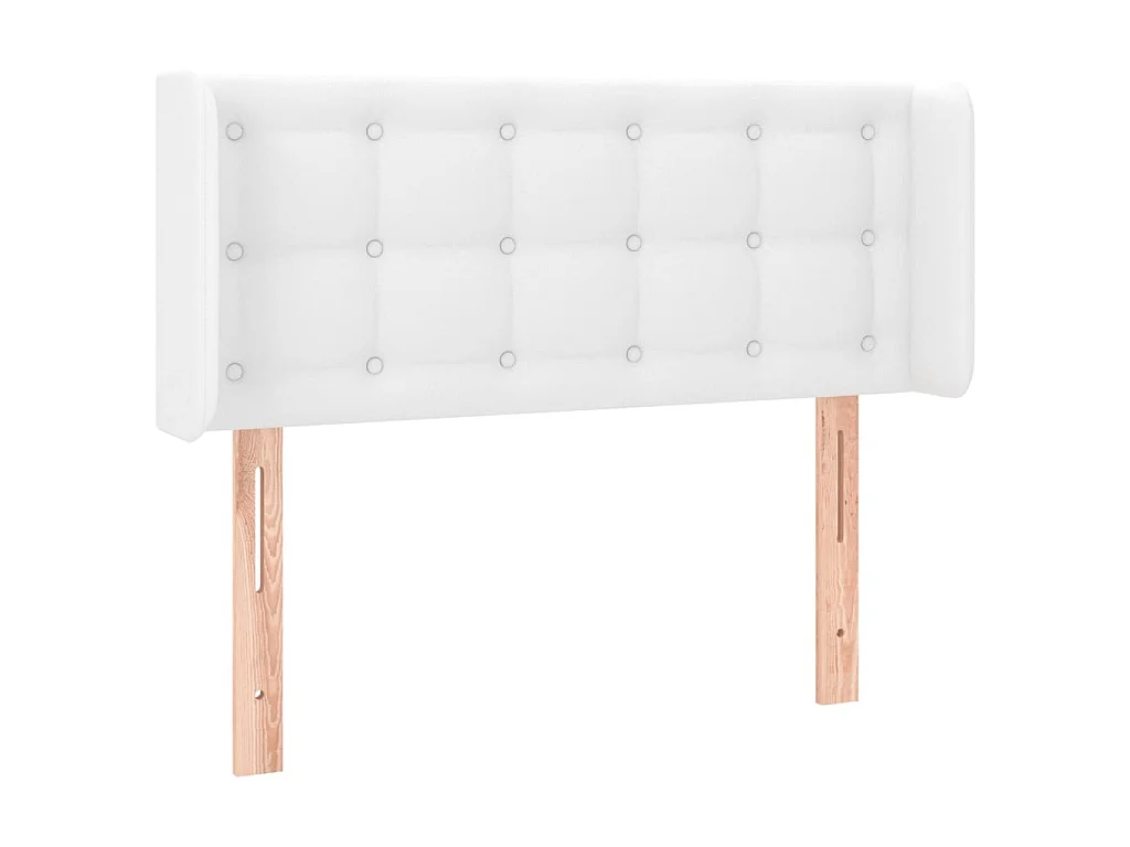 Hoofdbord met randen 103x16x78/88 cm kunstleer wit