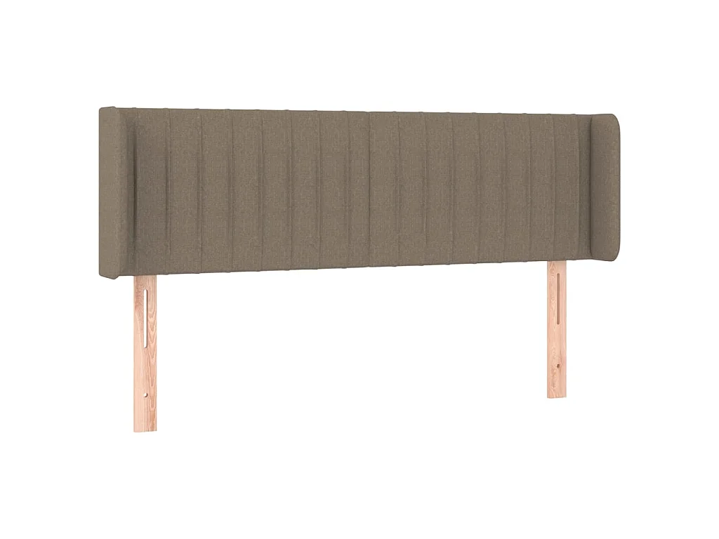 Hoofdbord met randen 147x16x78/88 cm stof taupe