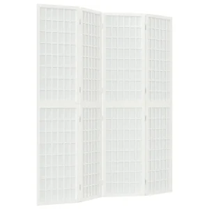 Kamerscherm inklapbaar 4 panelen Japanse stijl 160×170 cm wit Kamerscherm inklapbaar 4 panelen Japanse stijl 160×170 cm wit