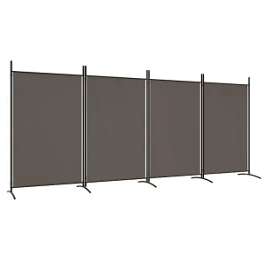 Kamerscherm met 4 panelen 346×180 cm stof antracietkleurig