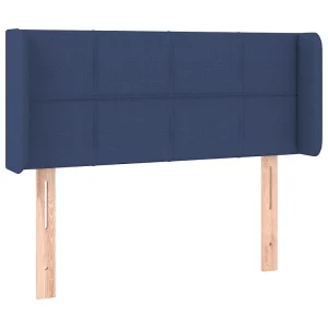 Hoofdbord met randen 83x16x78/88 cm stof blauw Hoofdbord met randen 83x16x78/88 cm stof blauw