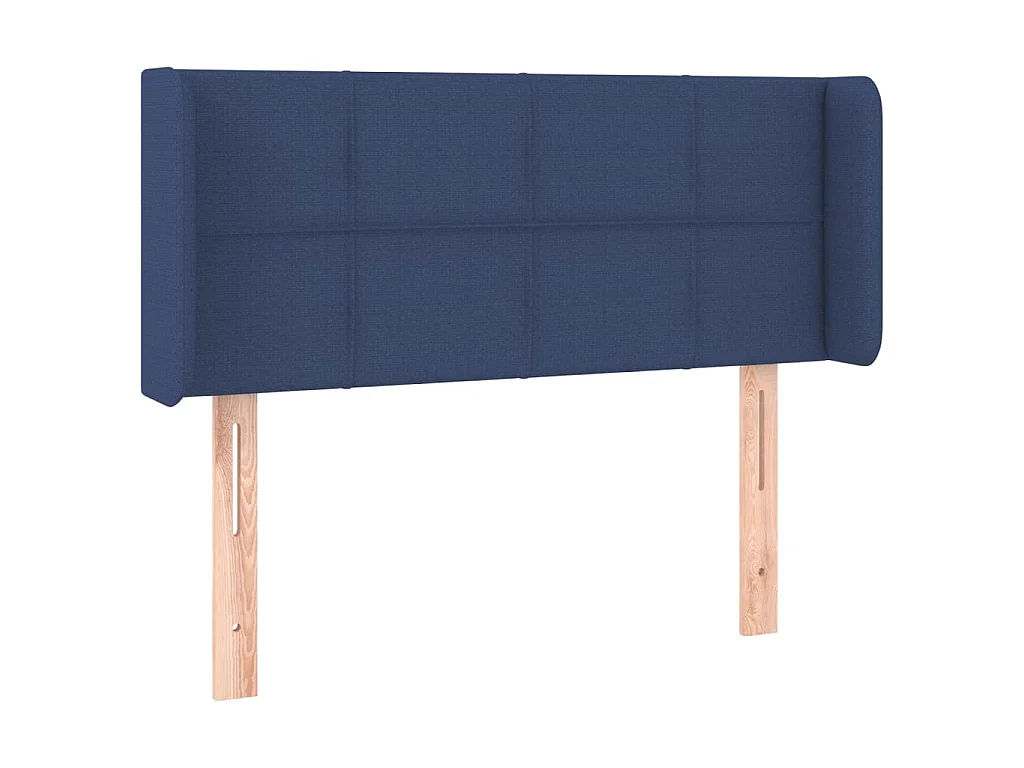 Hoofdbord met randen 83x16x78/88 cm stof blauw