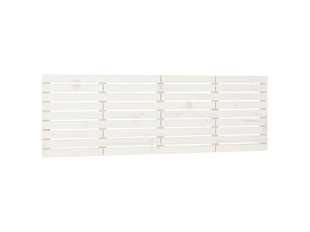 Hoofdbord wandmontage 166x3x63 cm massief grenenhout wit