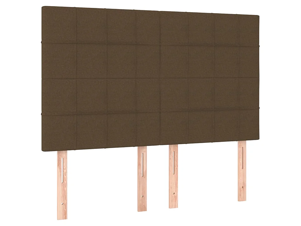 Hoofdbord donkerbruin 144x5x118/128 cm stof