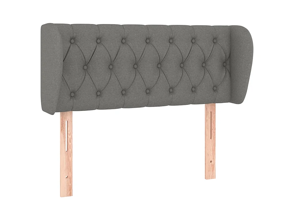 Hoofdbord met randen 103x23x78/88 cm stof donkergrijs