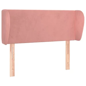 Hoofdbord met randen 103x23x78/88 cm fluweel roze Hoofdbord met randen 103x23x78/88 cm fluweel roze