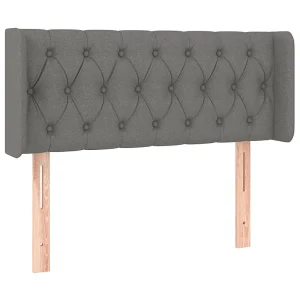Hoofdbord met randen 103x16x78/88 cm stof donkergrijs Hoofdbord met randen 103x16x78/88 cm stof donkergrijs