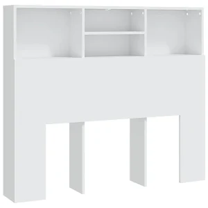 Hoofdbordkast 120x19x103,5 cm wit