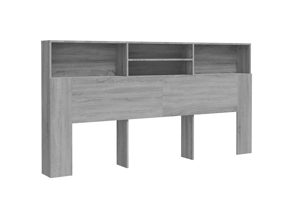 Hoofdbordkast 200x19x103,5 cm grijs sonoma eikenkleurig