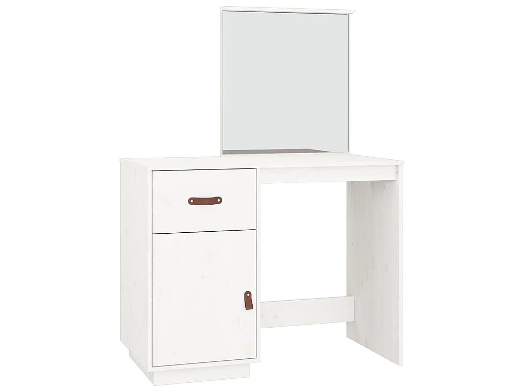 Kaptafel 95x50x134 cm massief grenenhout wit