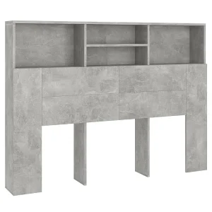 Hoofdbordkast 140x19x103,5 cm betongrijs