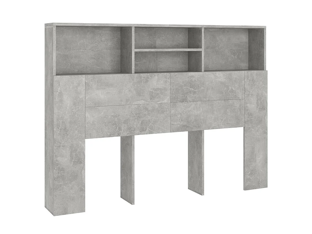 Hoofdbordkast 140x19x103,5 cm betongrijs