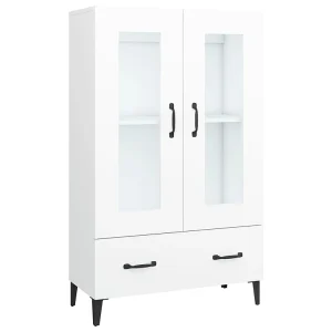 Hoge kast 70x31x115 cm bewerkt hout wit Hoge kast 70x31x115 cm bewerkt hout wit