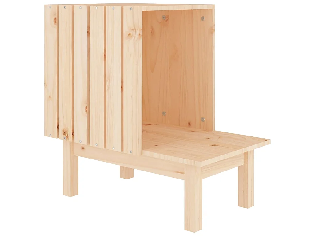 Kattenhuis 60x36x60 cm massief grenenhout