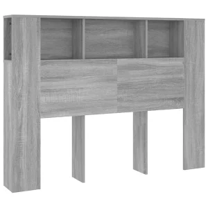 Hoofdbordkast 140×18,5×104,5 cm grijs sonoma eikenkleurig