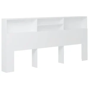 Hoofdbordkast 220x19x103,5 cm wit
