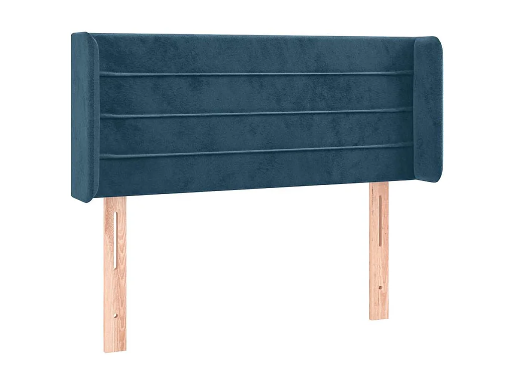 Hoofdbord LED 103x16x78/88 cm fluweel donkerblauw
