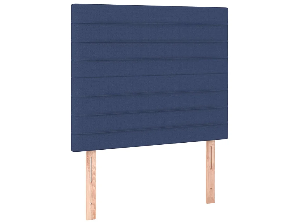 Hoofdbord blauw 100x5x118/128 cm stof