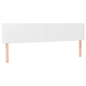 Hoofdborden 200x5x78/88 cm kunstleer wit
