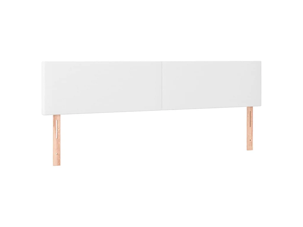 Hoofdborden 200x5x78/88 cm kunstleer wit